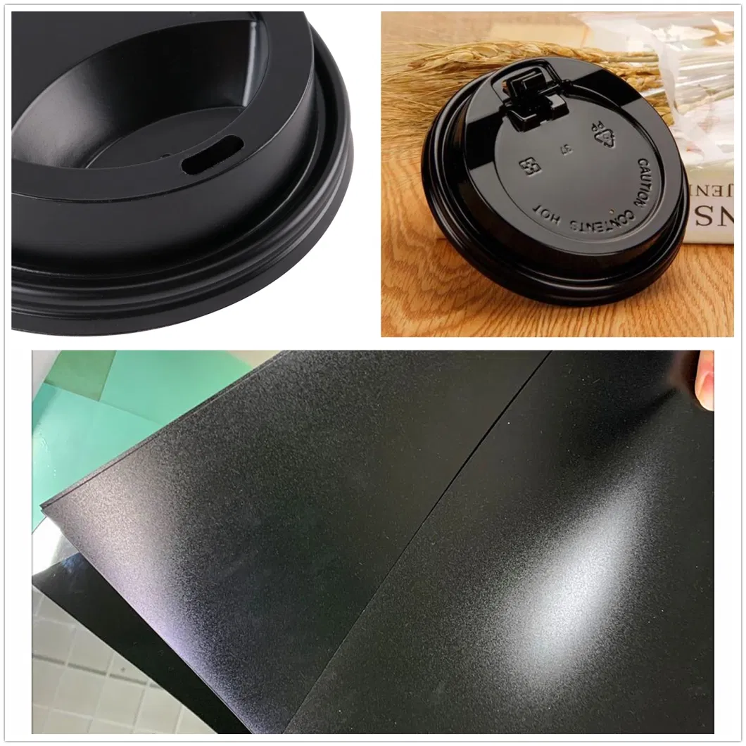 Black Glossy OPS PS Rigid Sheet Low Static Electricity Generation to Produce Electronic Tray