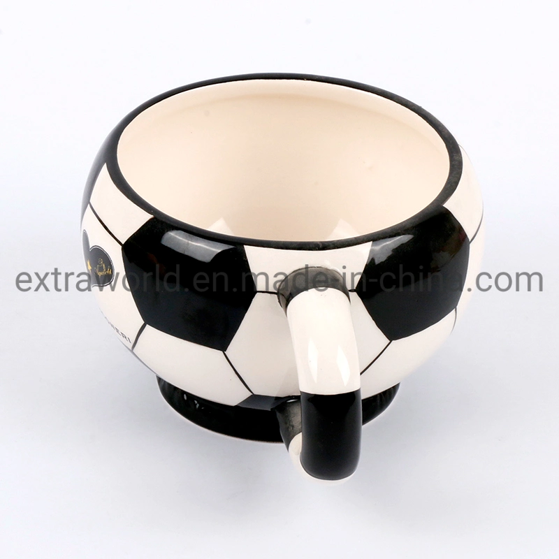 Handpainted Ceramic Customized Football Mug 3D Coffee Mug Promotion Gift