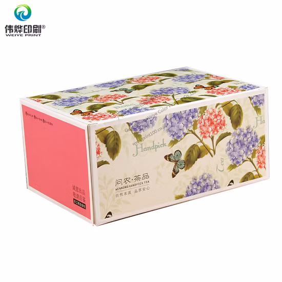 Изготовленная на заказ коробка для упаковки чая с красочной дизайнерской печатью на бумаге
