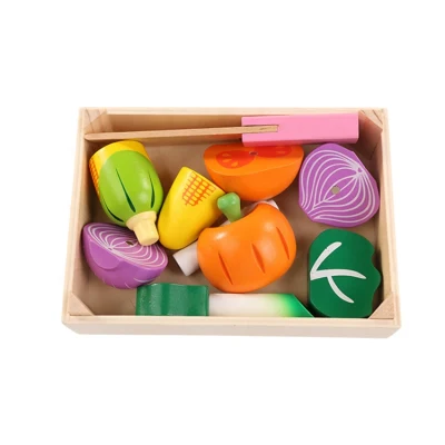 Деревянный набор для ролевых игр, набор для резки фруктов, кухонная головоломка, игрушки для познания, 3D-головоломка в форме
